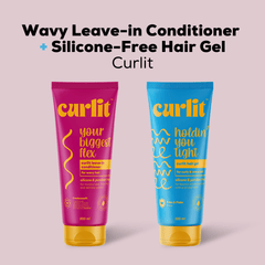 Wavy Leave-in Conditioner & Silicone-Free Gel Kit by Curlit