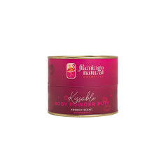 Flamingo Natural Kissable Body Powder Glitter Puff