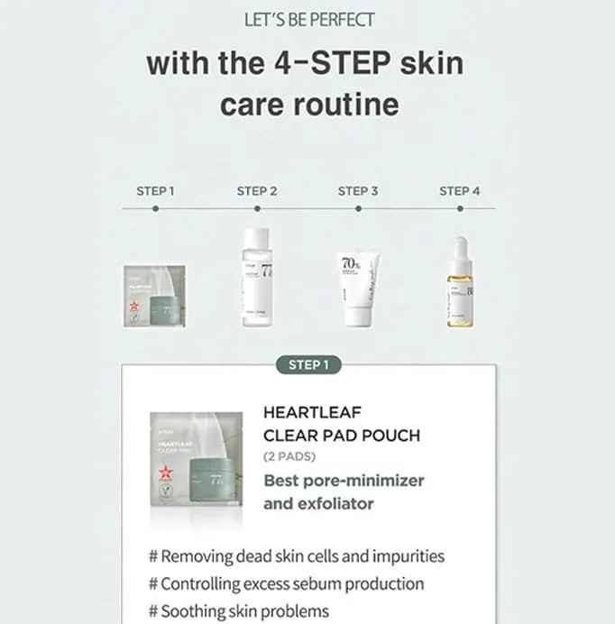 Anua Heartleaf Soothing Trial Kit - 4-STEP Daily Routine