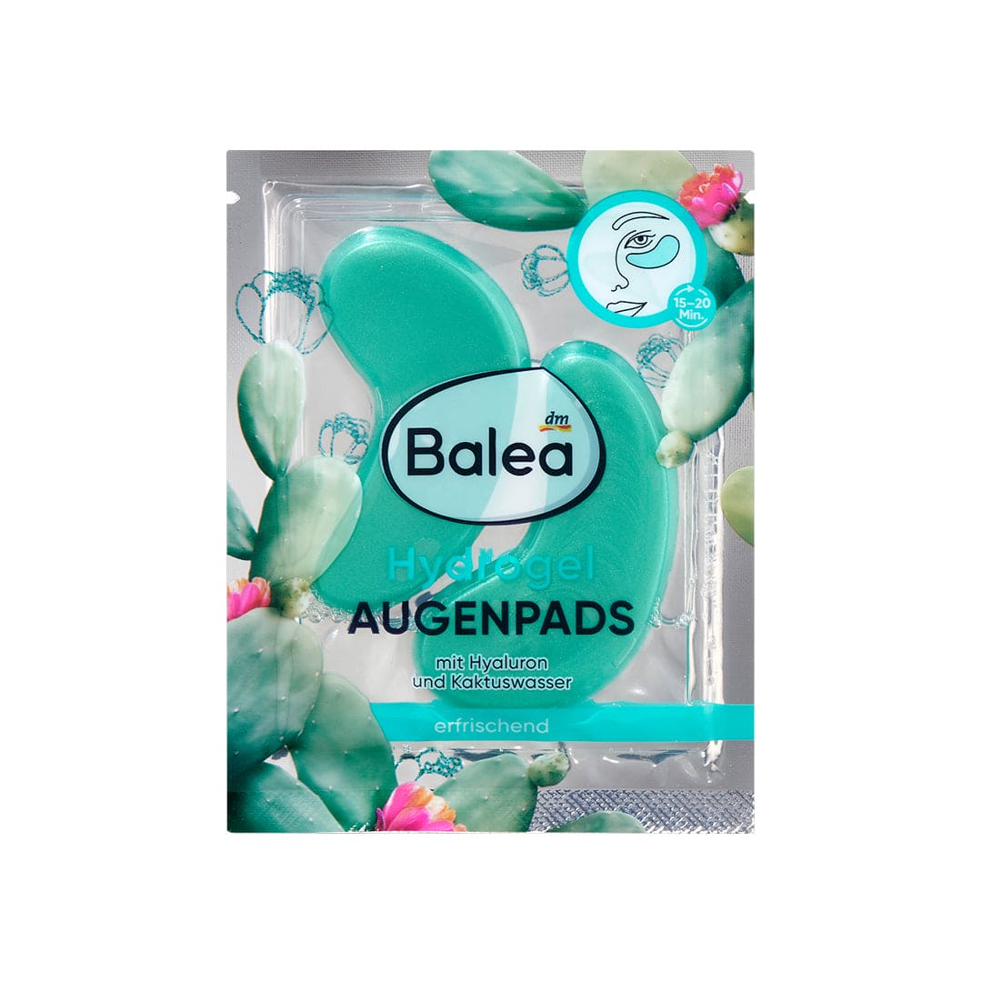 Balea Hydrogel Cactus Water Eye Pads - 1 Pair