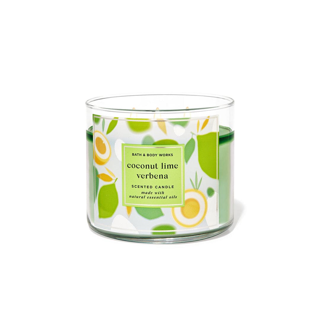 Bath & Body Works Coconut Lime Verbena 3-Wick Candle - Gulf Edition