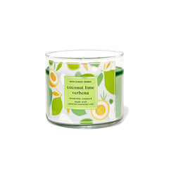 Bath & Body Works Coconut Lime Verbena 3-Wick Candle - Gulf Edition
