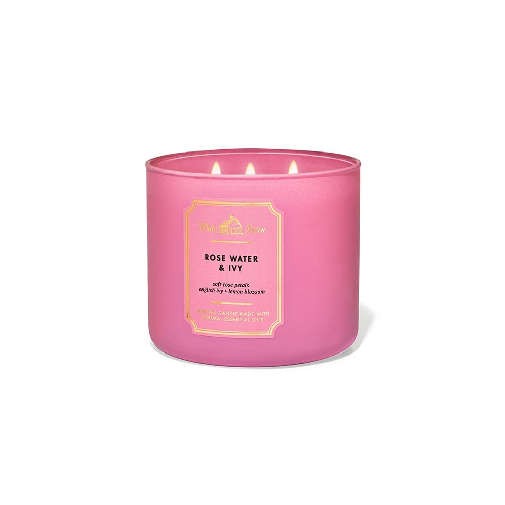 Bath & Body Works Rose Water & Ivy 3-Wick Candle - Gulf Edition
