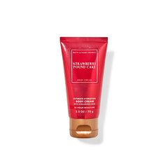 Bath & Body Works Strawberry Pound Cake Body Cream - Travel Size - Gulf Edition