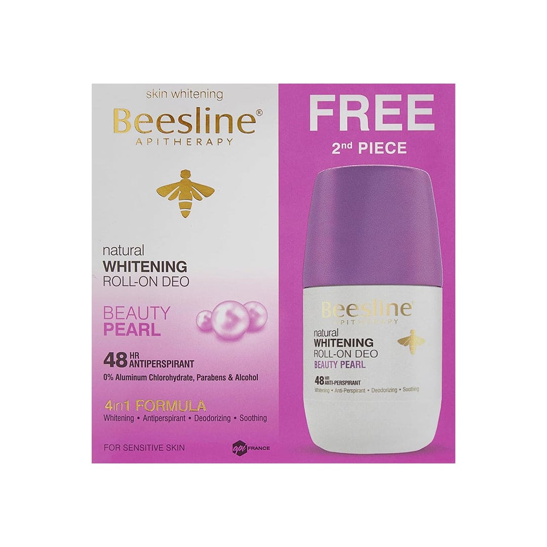 Beesline Whitening Roll-On Deodorant Beauty Pearl 1+1 free