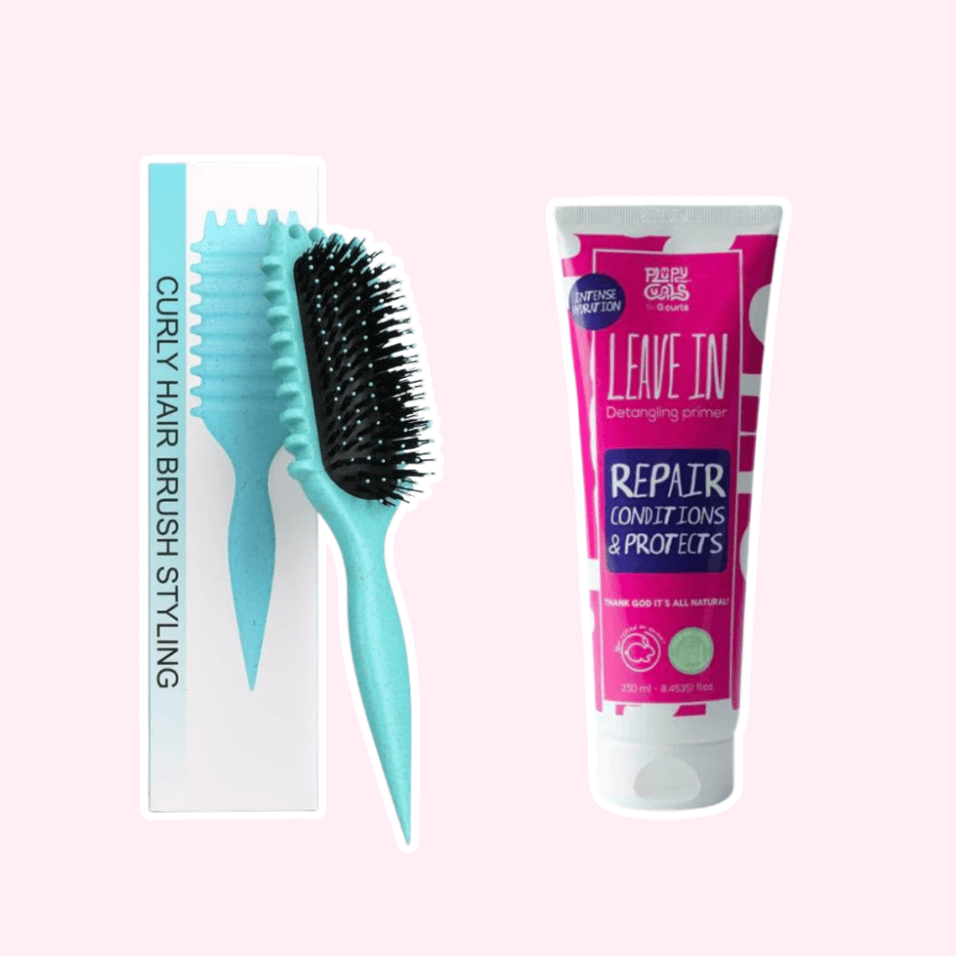Curly Hair Brush & Plumpy Curls Leave-in