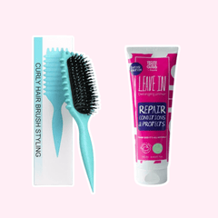 Curly Hair Brush & Plumpy Curls Leave-in