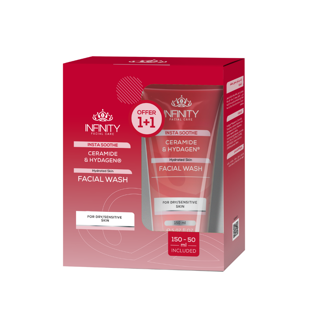 Infinity Insta Soothe Facial Wash For Dry Skin (1+1)