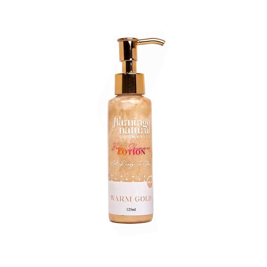 Flamingo Natural Body Shimmer Lotion Warm Gold - 125ml