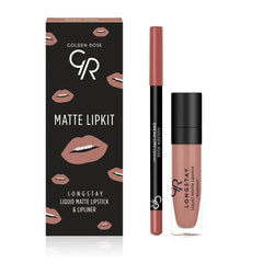 Golden Rose Matte Lip Kit - Warm Nude