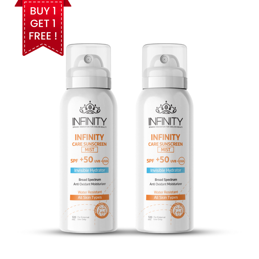 Infinity Care Sunscreen Cream Mist SPF50+ (1+1 Free)