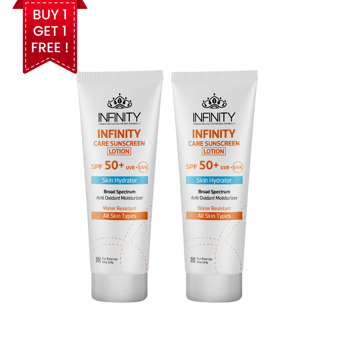 Infinity Care Sunscreen Lotion SPF50+ (1+1 Free)