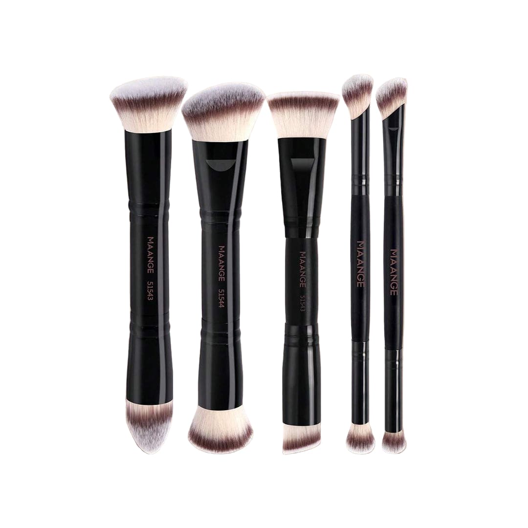 MAANGE 5Pcs Double-Ended Makeup Brush Set