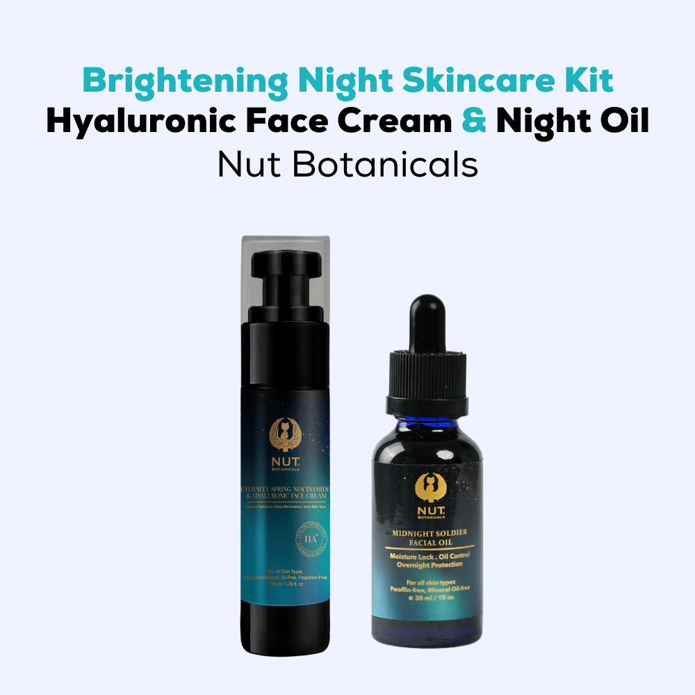 Nut's Bright Complexion Night Skincare Kit (Face Cream + Night Oil)
