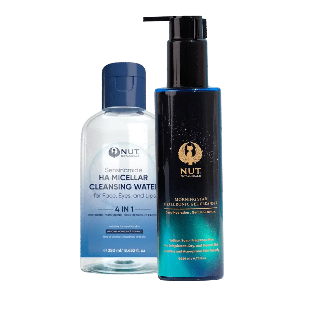 Nut's Double Cleansing Kit (Cleanser + Micellar Water + Reusable Cleansing Pads)