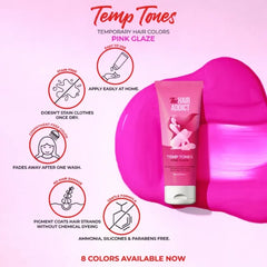 Temp Tones Temporary Hair Dye in Pink Glaze