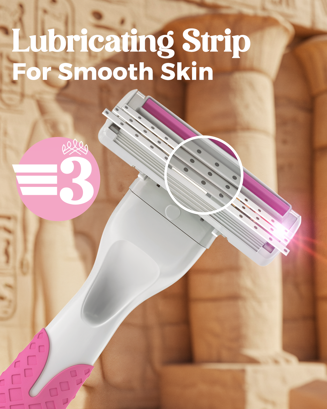 Queen Bastet 3-Blade Women’s Razor + 2 Cartridges