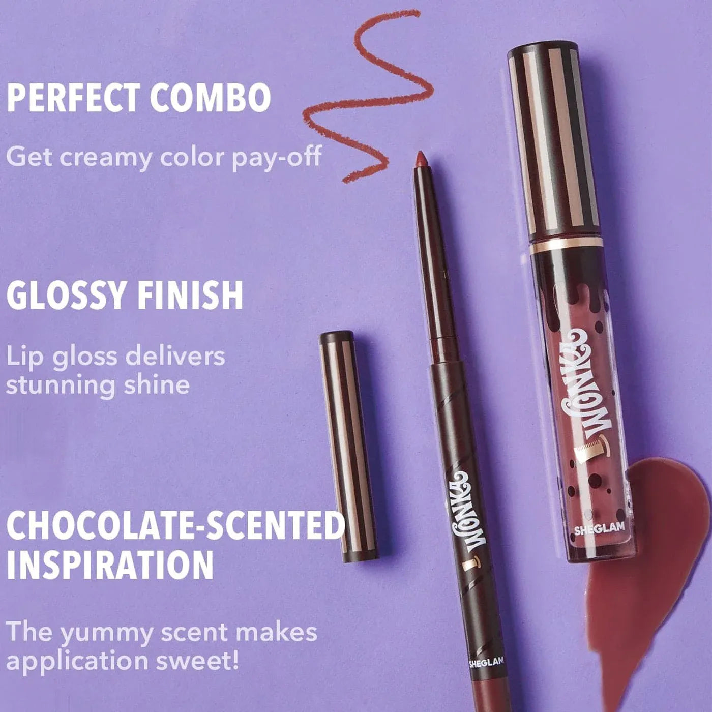 SHEGLAM Wily Wonka Cocoa Kiss Lip Duo