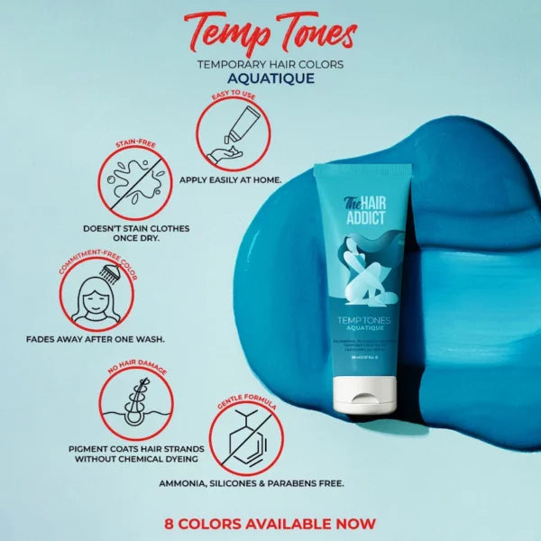 Temp Tones Temporary Hair Dye in Aquatique