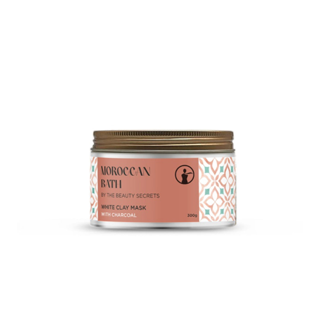 The Beauty Secret Moroccan Bath - White Clay Mask With Characoal - 300g