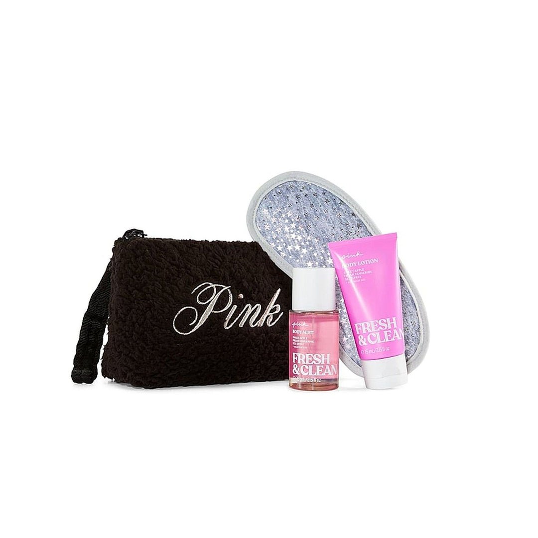 Victoria's Secret PINK Fresh & Clean Fleece Bag & Fragrance Gift Set