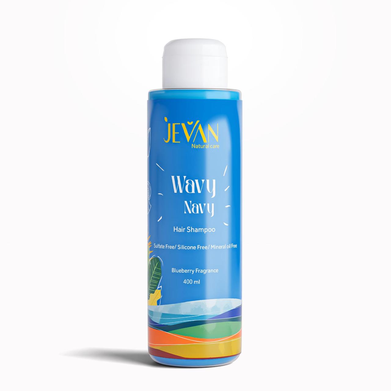 Jevan Wavy Navy Sulfate Free Shampoo