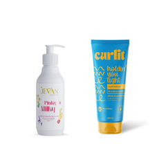 Curl Besties Bundle (Jevan Pinky Milky Leave- In & Curlit Holdin’ You Tight Gel)