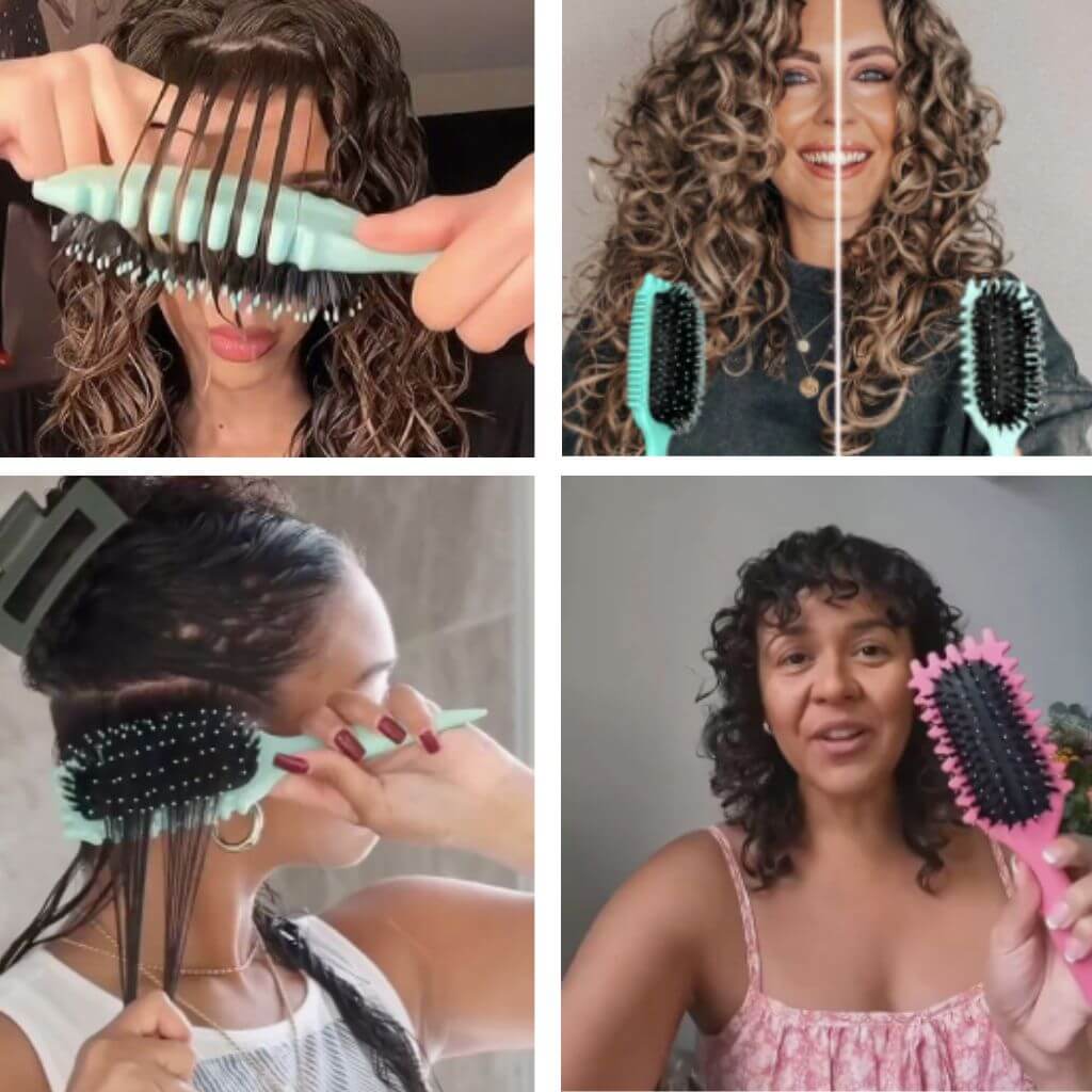 Curly Hair Brush & Plumpy Curls Leave-in