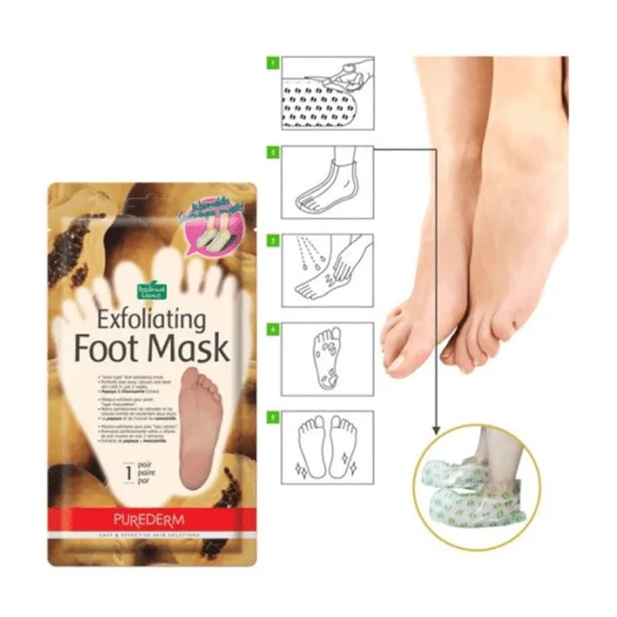 قناع تقشير القدمين من بيور ديرم - زوج واحد